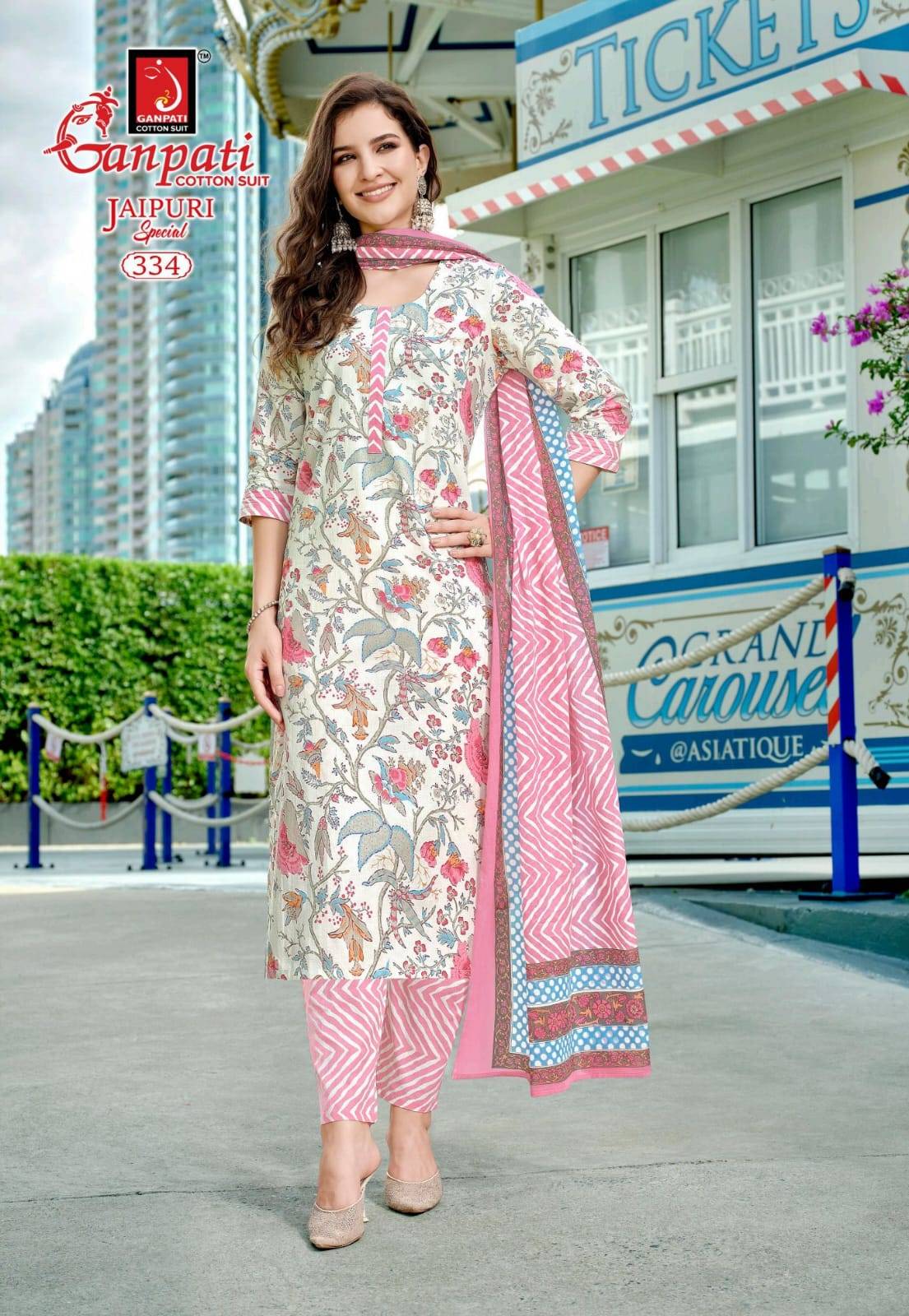 Ganpati jaipuri special vol-16 cotton wholesale dress material